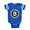Royal Blue, variant on CafePress - Monogram Medallion 8 - Cute Infant Baby Football Bodysuit