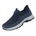 thumbnail image 3 of IEMIEMIEM Orthopedic Shoes for Men Arch Support Nurse Shoes Wide Non Slip Slip on Work Shoes Mesh Stretch Comfort 2026 New Foam Shoes Blue 10 Wide, 3 of 8