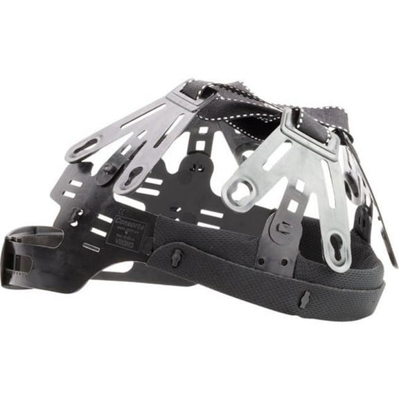 PIP Industries B3187002 Wolfjaw Dynamic Replacement Suspension 8-Point Full Brim Polyester Head & Face Protection, Black - One Size