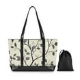 thumbnail image 7 of FORMRS Canvas Laptop Tote Bag for Women with 15.6" Computer Compartments Shoulder Handbag, Leaves Pattern, 7 of 7