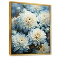 thumbnail image 2 of Designart "Elegance Of Blue And White Mum Flowers II" Mums Floater Framed Canvas Art Print, 2 of 5
