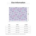 thumbnail image 5 of Uemuo Purple Butterfly Printed Throw Blanket for Couch, Fluffy Fuzzy Blankets for Bed, Sofa, Cozy Flannel Faux Fur Blanket-60"x50", 5 of 6