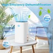 Breezome 37OZ Compact Dehumidifier for Home, Dehumidifiers with Auto Shutoff, Auto Defrost, Ultra-Quiet Energy Saving for Small Areas like Bathrooms, Closets, and RVs
