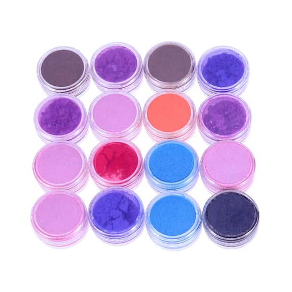 16pcs Glitter Powder Pigment DIY Makeup Cosmetic Handcrafting Powder Eyeshadow Lip Gloss Face Nail Art Nail Polish Pigment Powder (Random Colors)