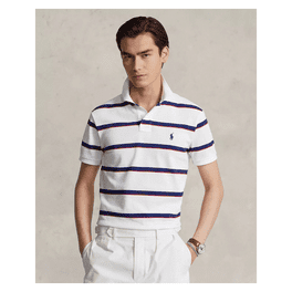 Polo Ralph Lauren Mens Classic Fit Mesh Polo Shirt, Black,S