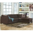 thumbnail image 3 of Sofa sectionnel Benchcraft Maier en microfibre couleur noyer avec chaise à droite, 3 of 4
