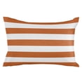 thumbnail image 2 of Orange Stripes Throw Pillow Cover, Pillowcase Protectors with Zipper, Breathable Decorative Lumbar Pillow Case Cover, Simple Orange White Texture Pillow Shams for Couch Sofa 12x20Inch, 2 of 8