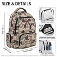 thumbnail image 4 of Bulopur Green Camo Kids Backpack for Girls Brown Bow Print School Bag Lightweight/Breathable/Durable/Waterproof Multi-Pocket Book Bag for Elementary Students, 4 of 7