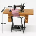 thumbnail image 2 of PVCS Mini Sewing Machine with Thread For Wooden 1/12 Dollhouse Miniature Furniture Gift for Kids, 2 of 6