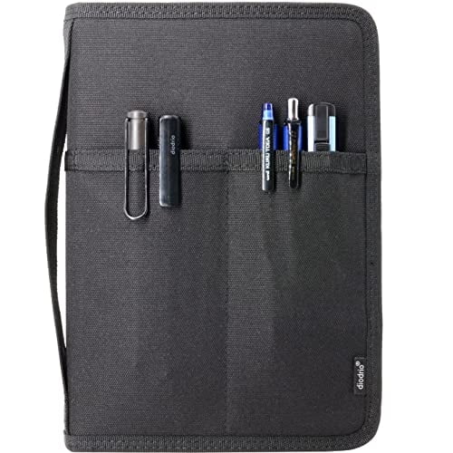 Funda cdrvno c/ crem. diodrio A5 YKK p/ cdrvno A5 Moleskine Cahier LUCHTTURM, impermeable, recargable, negro