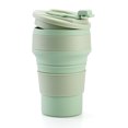 thumbnail image 1 of Taza de café de viaje plegable, taza plegable de silicona con tapa, botella portátil reutilizable duradera para acampar MFZFUKR CPB-US-WZY6-2, 1 of 5