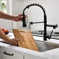 thumbnail image 4 of Kitchen Sink Faucet,Single Handle Stainless Steel Kitchen Faucets with Pull Down Sprayer,Black, 4 of 6