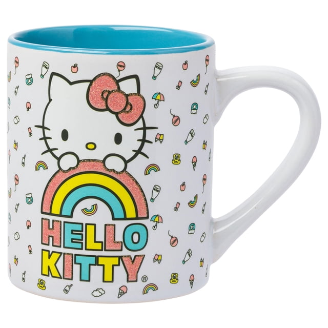 Taza plateada Buffalo Sanrio Hello Kitty Rainbow 400 ml