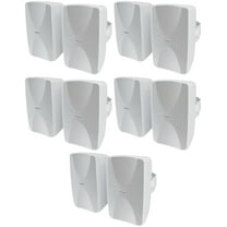 (10) Rockville WET-6525W 6.5" White 70V Commercial Indoor/Outdoor Wall Speakers