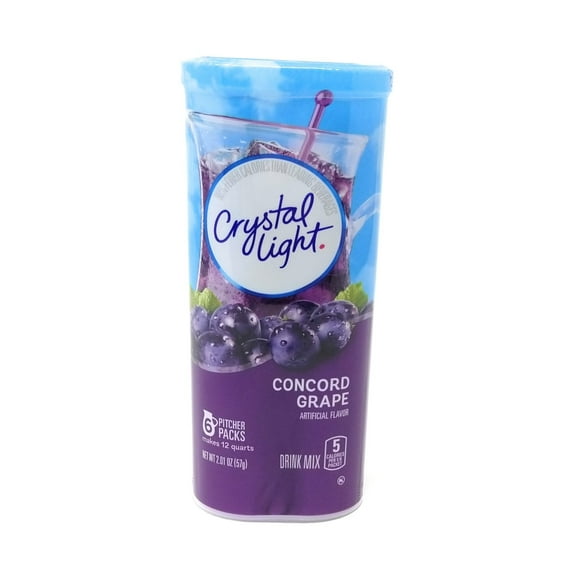 Crystal Light Concord Grape, 12-Quart 2.01-Ounce Canister (Pack Of 6)