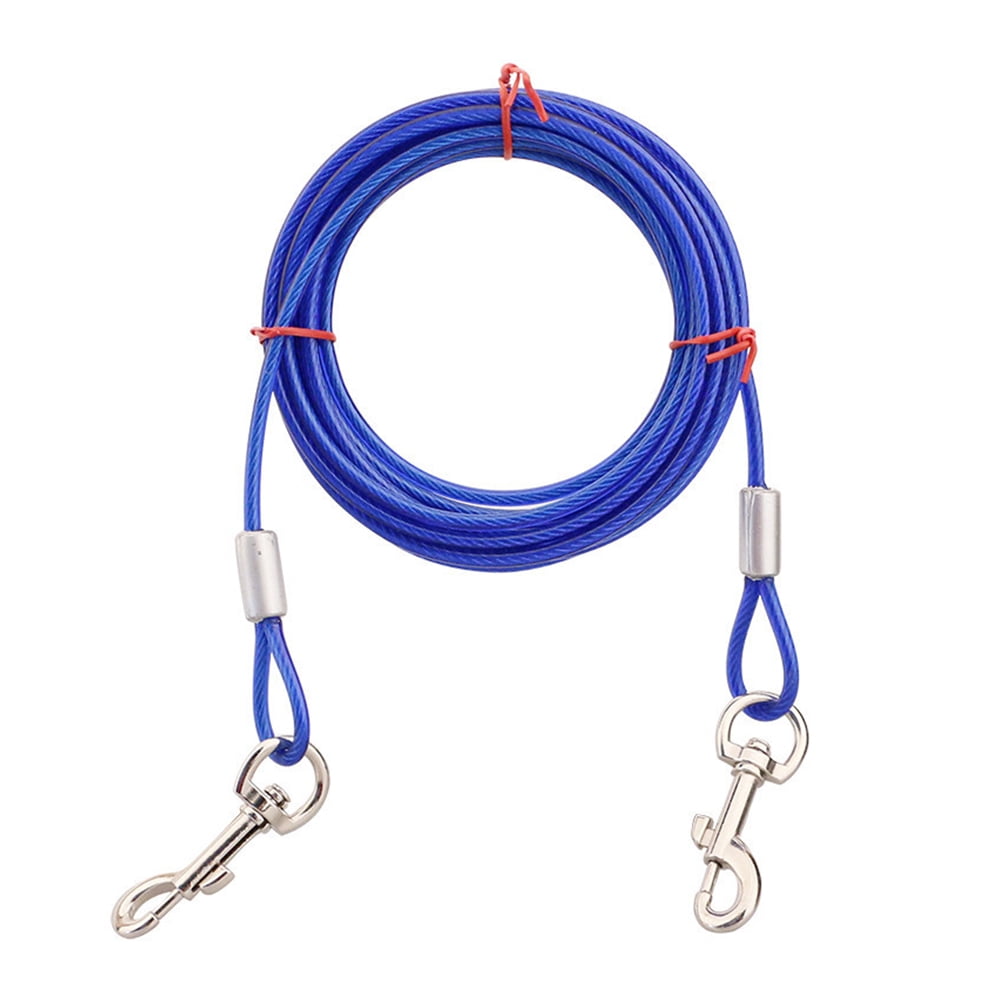 GloryStar Doubleheaded Pet Leash Long Steel Wire Chain for Outdoor