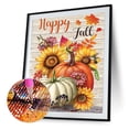 thumbnail image 1 of Cuadros Decorativos Kits de pintura de diamantes redondos completos imagen de resina de mosaico de girasoles de calabaza (A5647) Likrtyny embutido en tela, 1 of 8