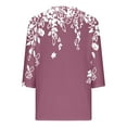 thumbnail image 5 of Blouses pour Femmes, Blouses pour Femmes Mode, T-Shirt Imprimé Mode Femmes Manches 3/4 Blouse Col en V Hauts Décontractés, 5 of 5