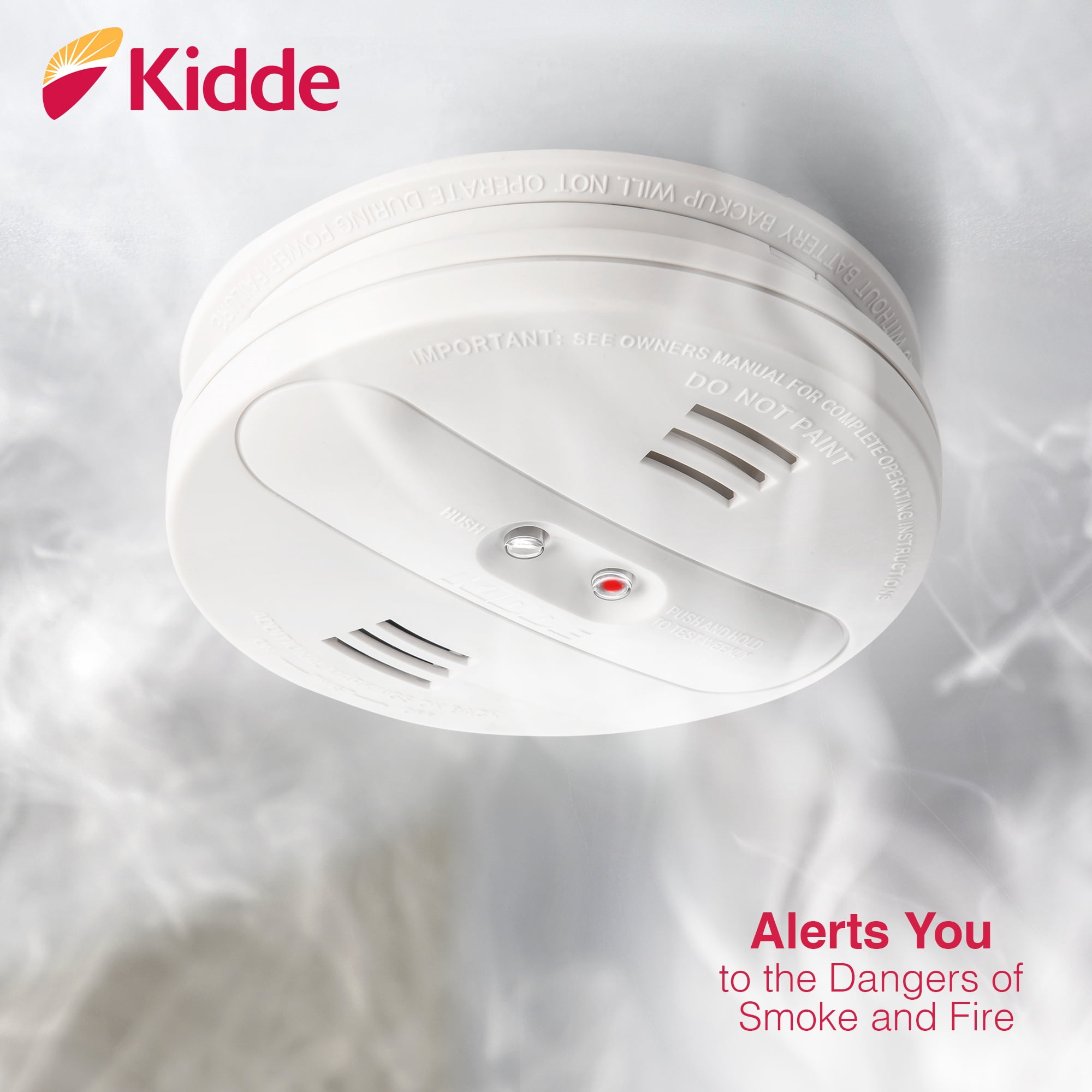 (4 pack) Kidde Dual Sensor Smoke Alarm, 85 Decibels, KIDDE