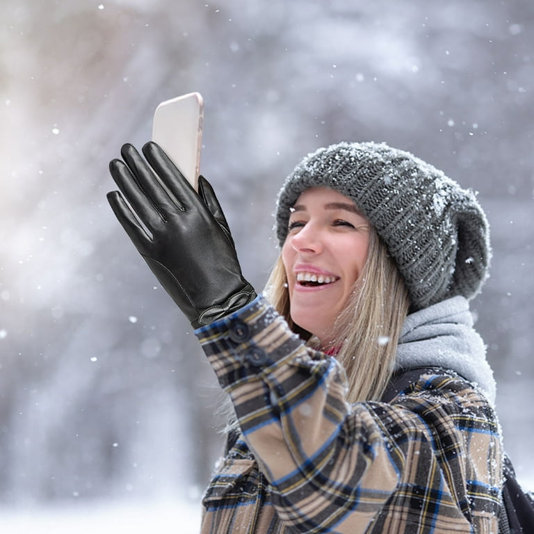 Cheap Winter Women Snow Gloves Touch Screen Fashion Fleece Warm
