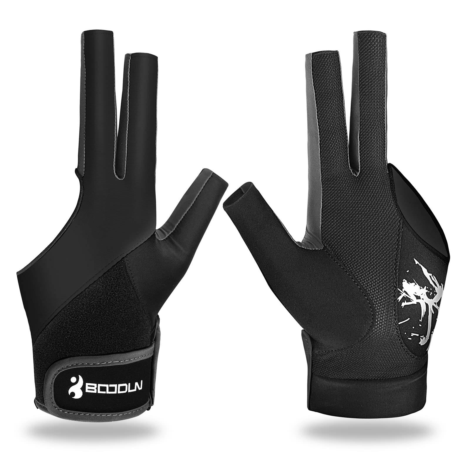 Billiard Pool Gloves, for Left Hand 3 Finger, Splicing Process, Snooker