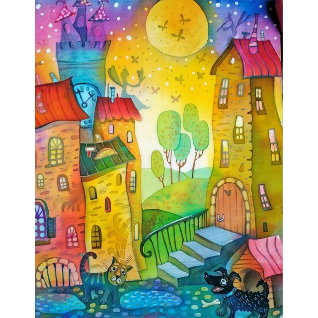 Diamond Painting (DB6434) 5D DIY Kit Pet Garden Square Artesanías (b422) 20X30cm FLhrweasw Nuevo