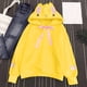 thumbnail image 1 of Puntoco Moda Mujer Casual Encantador Color Sólido Camiseta de Manga Larga Blusa Con Capucha de Conejo Tops Liquidación Puntoco Puntoco-4600, 1 of 9