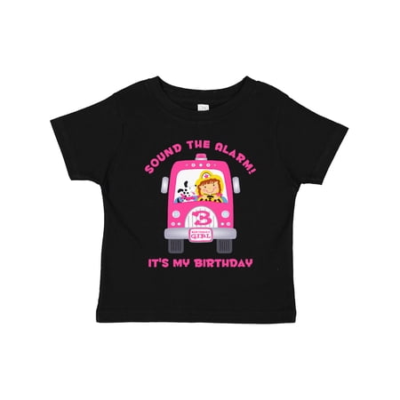 Inktastic Fire Truck Girl 3rd Birthday Girls Toddler T-Shirt