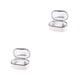 thumbnail image 1 of Jumpingount Joyas, pendientes, collar, caja de almacenamiento de exhibición de cuero con espejo, bolsa de maquillaje, estuche de lápices labiales Plata 2piezas, 1 of 6
