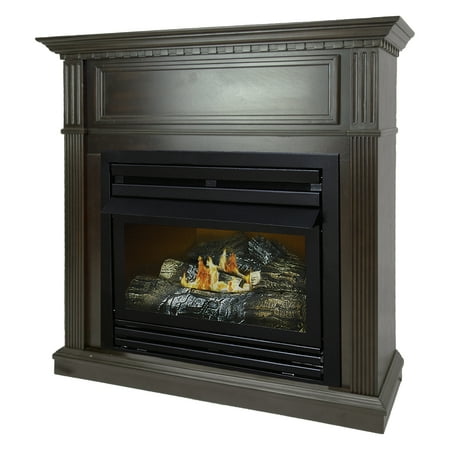 Vent Free Gas Fireplace - Pleasant Hearth 42 in. Natural Gas Intermediate Tobacco Vent Free Fireplace System 27,500 BTU
