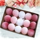 thumbnail image 5 of Paquete de 15 bolas navideñas de terciopelo flocado | Bolas colgantes de plástico de 8 cm para decorar el árbol | Decoración festiva, 5 of 6