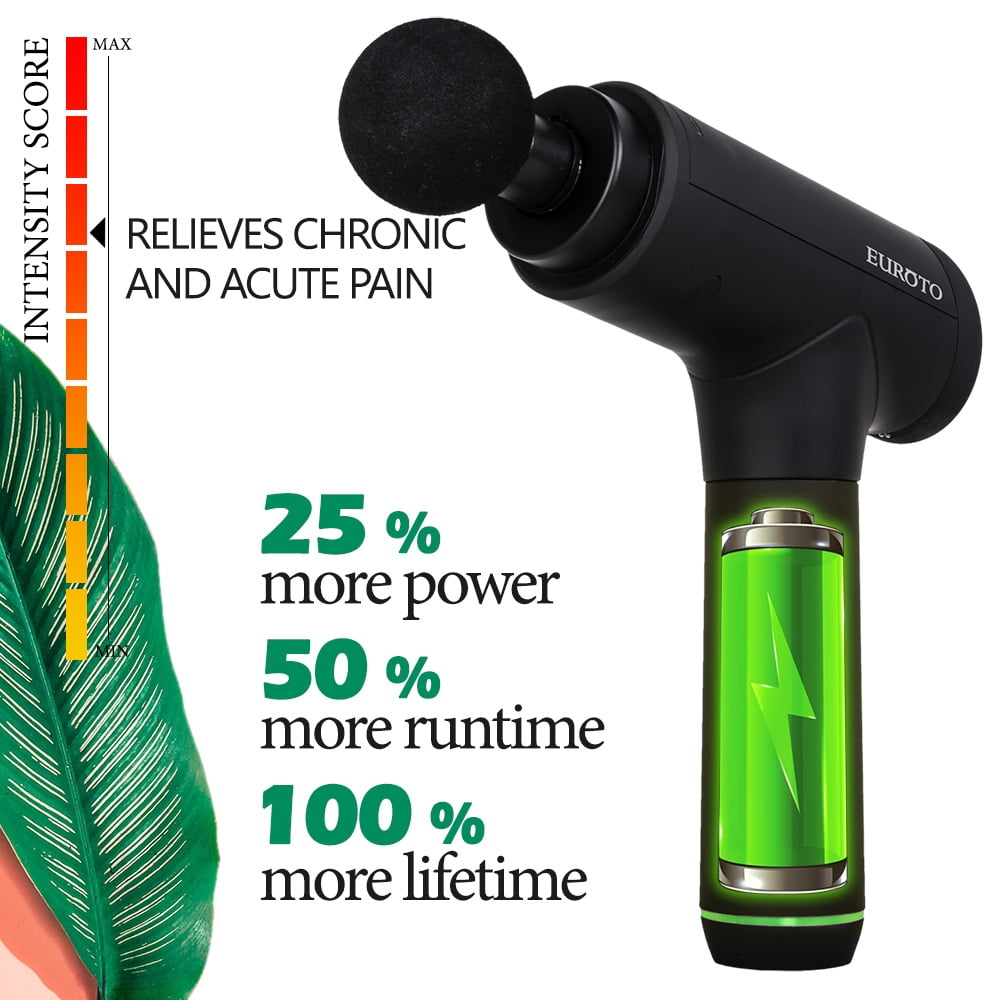 Euroto Deep Tissue Percussion Muscle Massager Gun for Athletes Super Quiet for Full Body