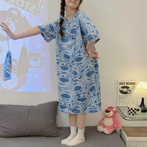 Pijama de Anime Sanrio Kuromi de Cinnamoroll Hangyodon, ropa de estar por casa de manga corta, sección delgada, talla grande, Verano