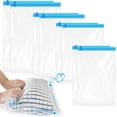 thumbnail image 1 of PinesC Lot de 8 Sacs de Compression pour Voyage, Sacs de Rangement sous Vide Réutilisables Sans Pompe pour Vêtements, Literie, Valises Pack Varié, 1 of 5