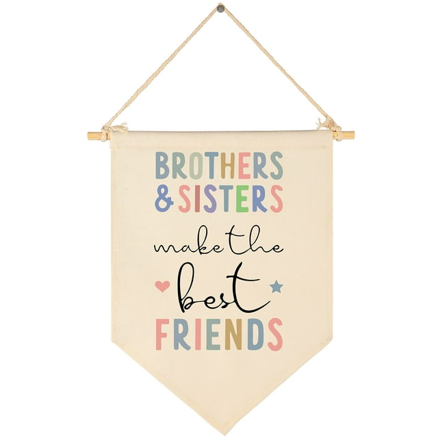 Banner FYSIA Brothers and Sisters, lienzo, 39 x 28 cm, color beige