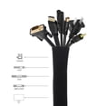 thumbnail image 4 of Yeacher Cable Concealer Management Sleeve Wire Organizer for TV Computer Fridge Neoprene Cord Cover Cable Hider Protector Zipper Design 100cm, 4 of 6