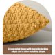 thumbnail image 5 of Juego de fundas de almohada de tejido suave amarillo, tamaño estándar, transpirable, fundas de almohada decorativas de tejido trenzado, sin núcleo de almohada, rayas de pana, 5 of 6