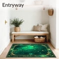 thumbnail image 3 of ODIKA 8' x 10' Machine Washable Non-Slip Area Rug, Cosmic star High Traffic Rug, Green, 84828, 3 of 7