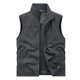 thumbnail image 2 of pstuiky Camiseta sin mangas para hombre, Chaqueta informal de verano para hombre, fina, con múltiples bolsillos, color liso y cuello alto. Camisas para hombres xxxxl, 2 of 9
