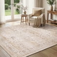 thumbnail image 2 of SIXHOME 3'x5' Area Rugs for Living Room, Washable Vintage Retro Rug, Soft Distressed Indoor Carpet, Neutral Non-Slip Area Rug for Bedroom, Beige, 2 of 7