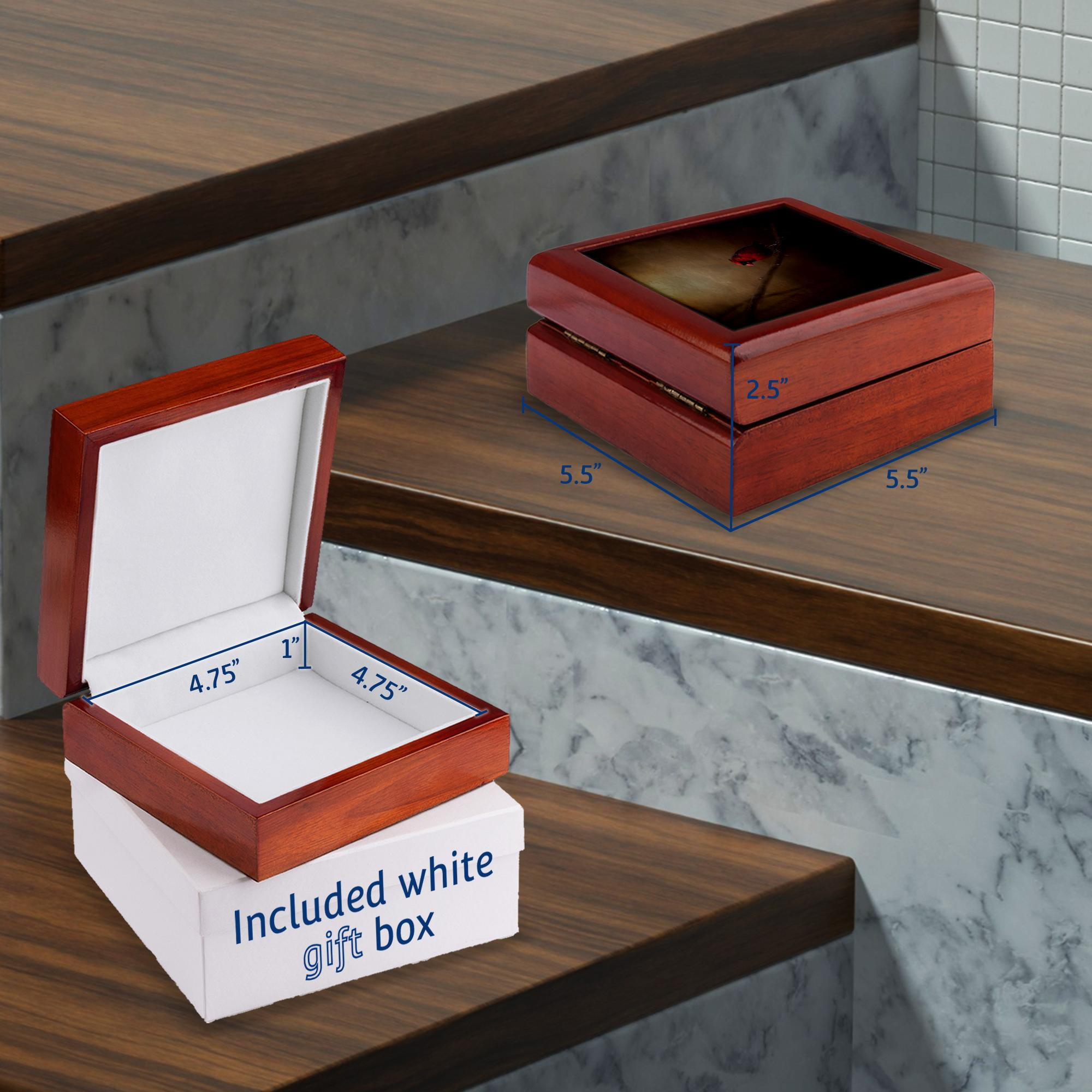 3dRose, Cardinal Fine Art Décor, Jewelry Box 5.5x5.5 inch with 4 inch tile