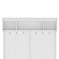 thumbnail image 6 of WGYPRIME 77.3" H Modern Hallway Hall Tree, Multi-Functional Entryway Coat Rack with Metal Hooks and Storage Space & Shoe Cubbies, Freestanding Entryway Bench, 6 of 11