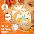 thumbnail image 5 of DAZLUTE 200 PCS Fall Paper Plates and Napkins Thanksgiving Party Supplies Orange Pumpkins Disposable Dinnerware Serve 50 Guests, 5 of 8