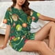 thumbnail image 4 of Balery Vegan Conjunto de Pijama para Mujer con Estampado, Dos Piezas de Manga Corta y Shorts, Ropa de Dormir Suave con Cuello Redondo y Bolsillos-Large, 4 of 6