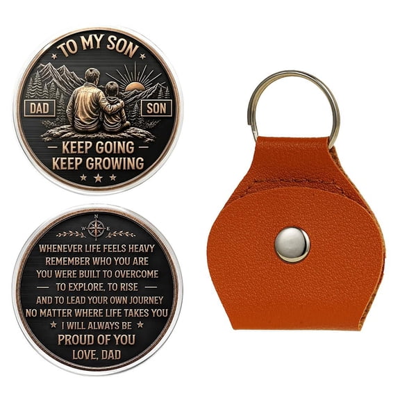 Personalized To My Son Pocket Hug Coin from Dad, New Inspirational Gift