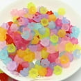 thumbnail image 4 of U8MO 200 Mixed Color Frosted Acrylic Flower Bell Beads Cap 10mm Center Hole, 4 of 9