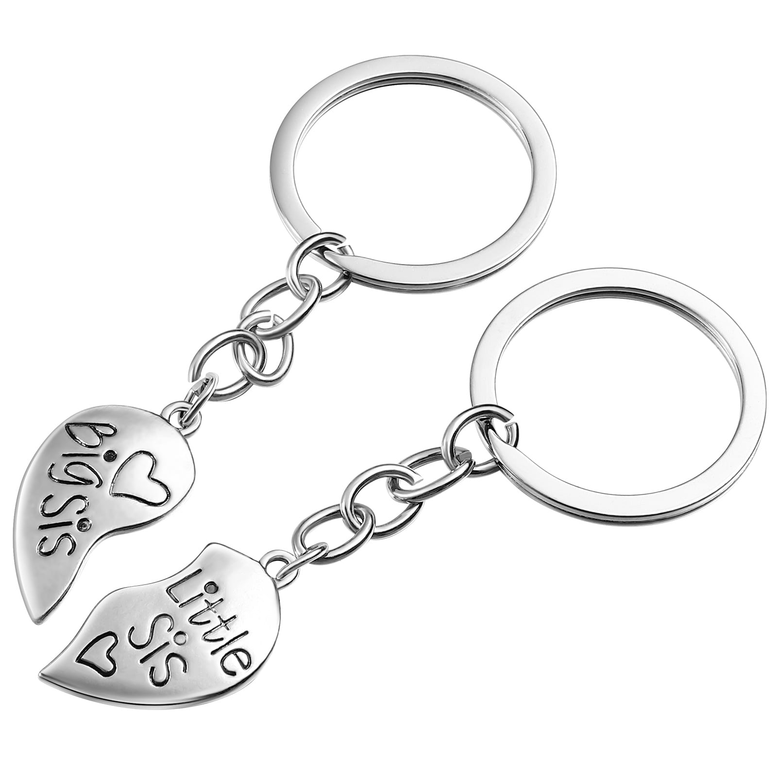 1 Pair Sister Brother Key Ring Matching Key Chain Family Gifts Puzzle Key  Chain - Walmart.com