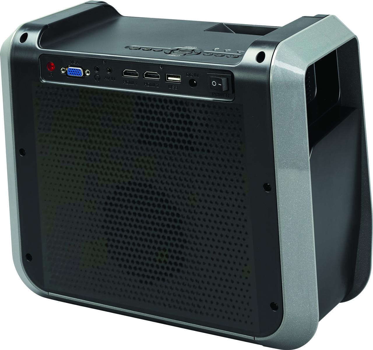 RCA RPJ060 Projector 150" Portable 1080p LED/LCD | Rechargeable Battery | Built-in Handles and Speaker - Black/Gray - image 4 of 7