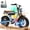 Blue & Brown, variant on Actbest Blaze Electric Bike for Adults/Teens, 16" Fat Tire Ebike Peak 1200W 55 Miles 25Mph Full Suspension Electric Motorcycle, Blue