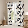 thumbnail image 3 of Homewish Geometric Stripes Curtains Pack of 2 (42x84 Each) for Teens Boys Girls,Vintage Aesthetic Curtains Blackout,Abstract Lines Bedroom Curtains,Microfiber Bedroom Decor, 3 of 6